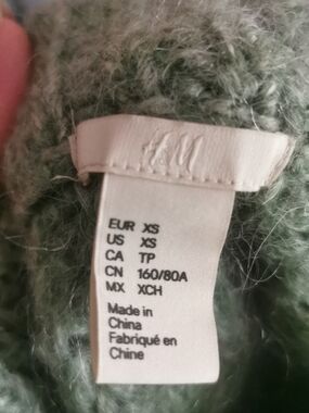 H&M Soft Fuzzy Sweater in Sage Green